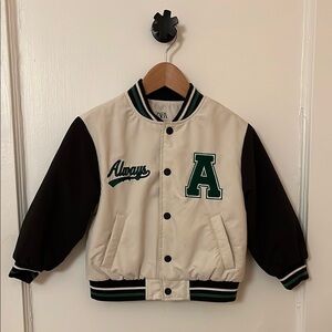 Zara Kids Boys Varsity Jacket with letter A
